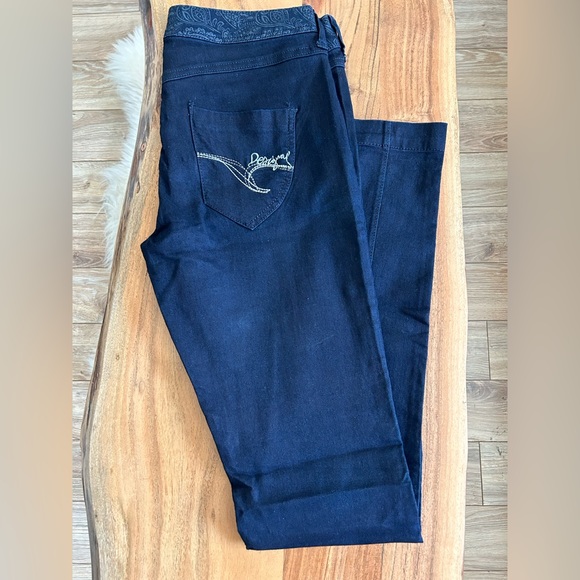 DESIGUAL Women's Slim Fit Denim Jeans Embroidered Detail - Picture 1 of 11